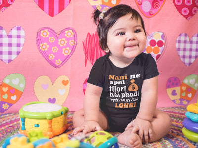 Nani Ki Tijori Lohri Rompers for Baby Girl- FunkyTeesClub