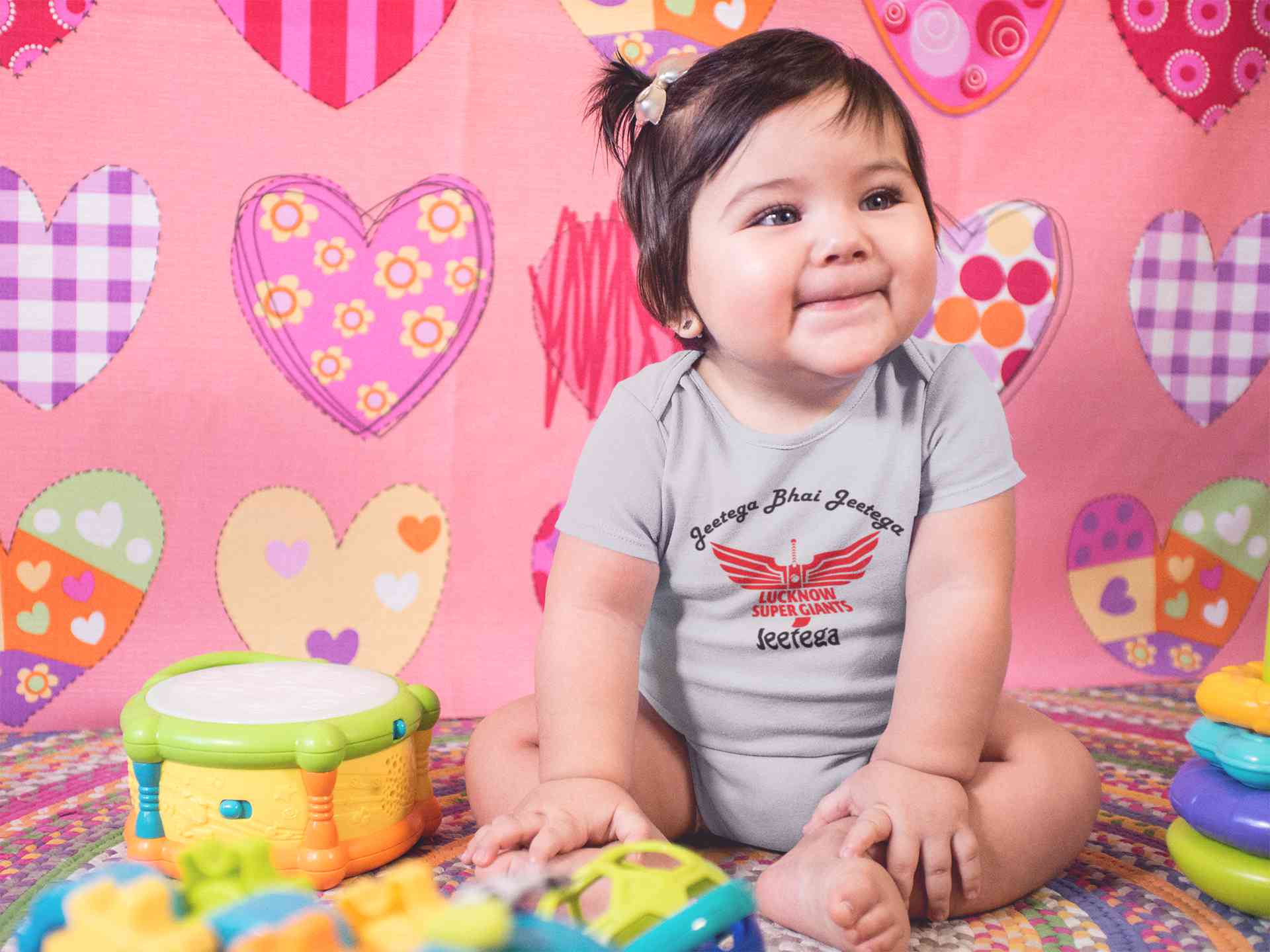 IPL Lucknow Super Giants Jeetega Bhai Jeetega LSG Jeetega Rompers for Baby Girl- FunkyTeesClub