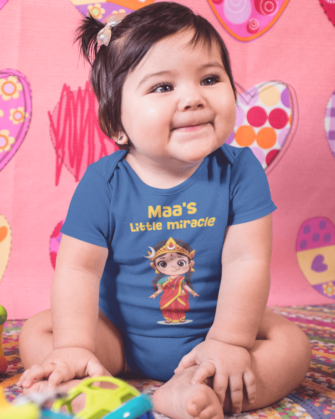 Maas Little Miracle Durga Pooja Rompers for Baby Girl- FunkyTeesClub
