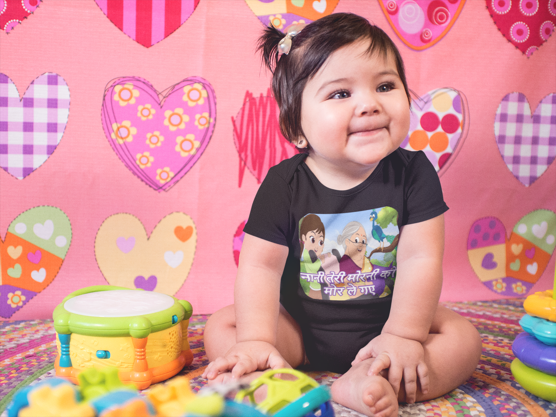 Nani Teri Morni Poem Rompers for Baby Girl- FunkyTeesClub