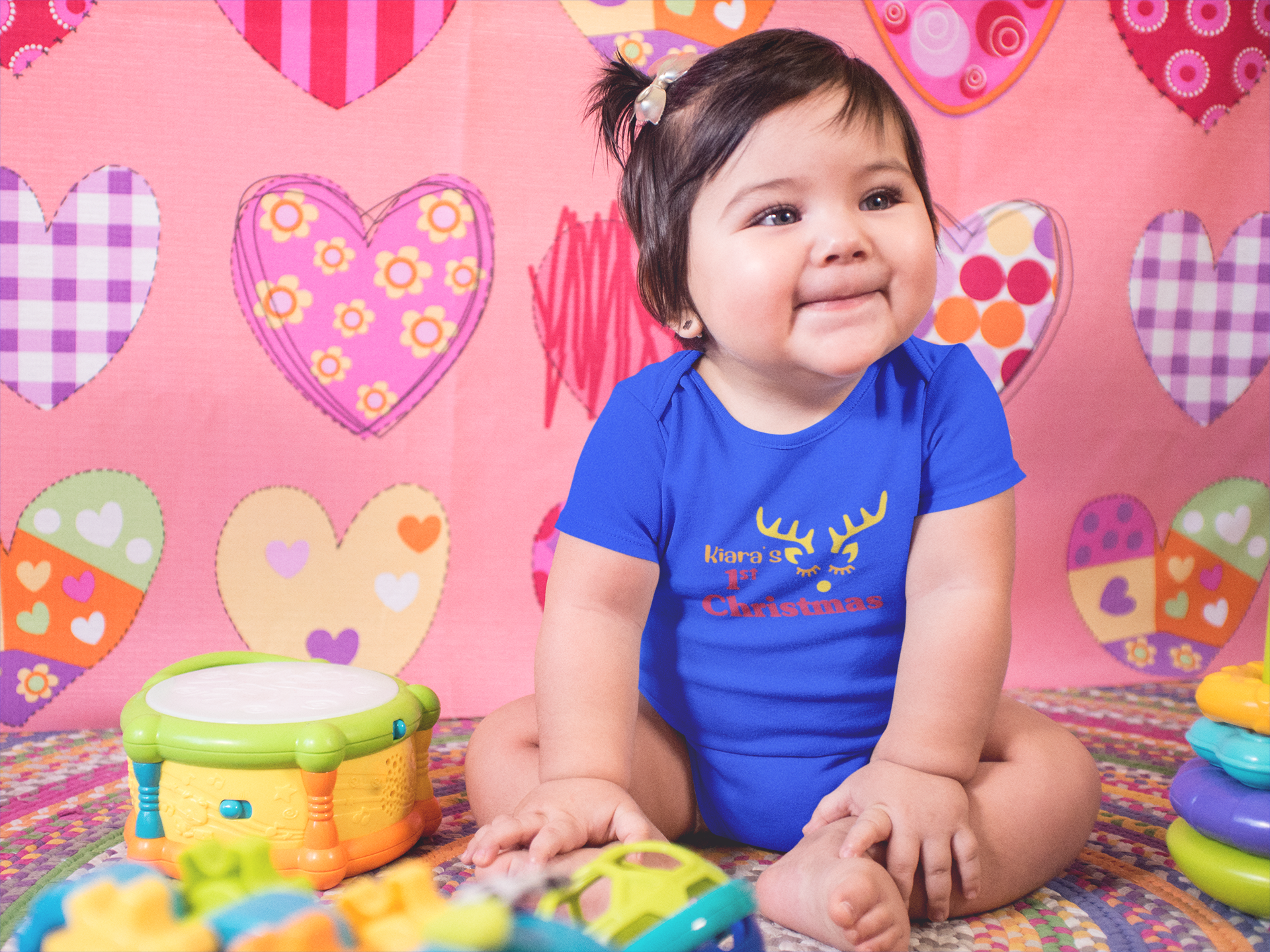 Customized Name First Christmas Rompers for Baby Girl- FunkyTeesClub