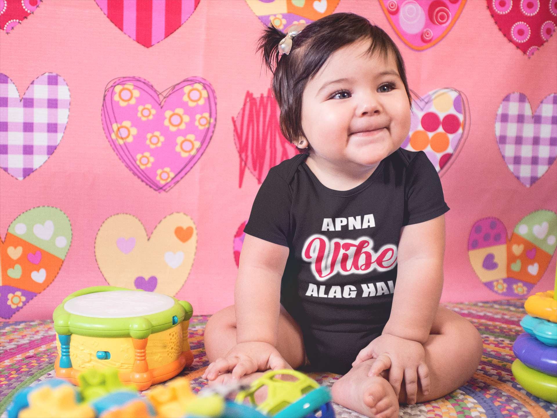 Apna Vibe Alag Hai Rompers for Baby Girl- FunkyTeesClub