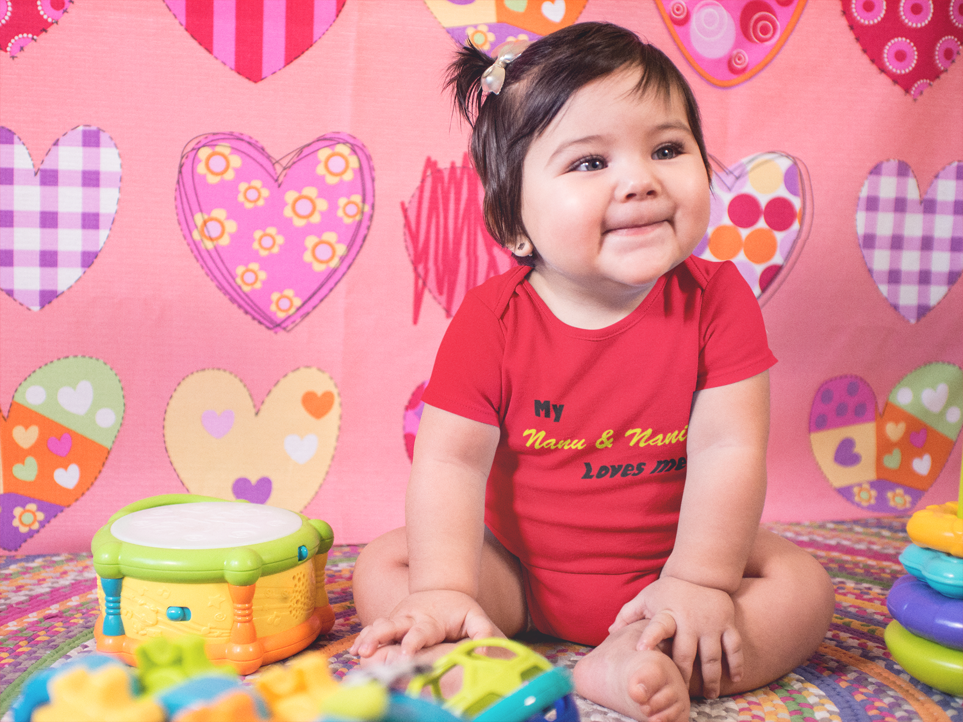 Nanu And Nani Loves Me Rompers for Baby Girl- FunkyTeesClub