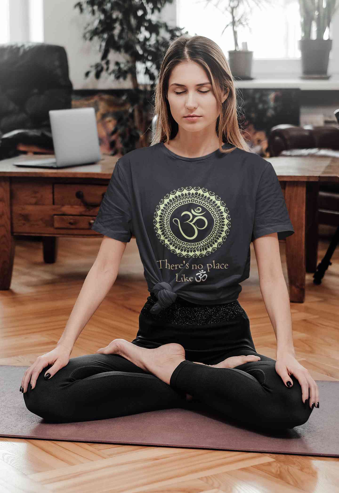 Om Yoga Women Half Sleeves T-shirt- FunkyTeesClub