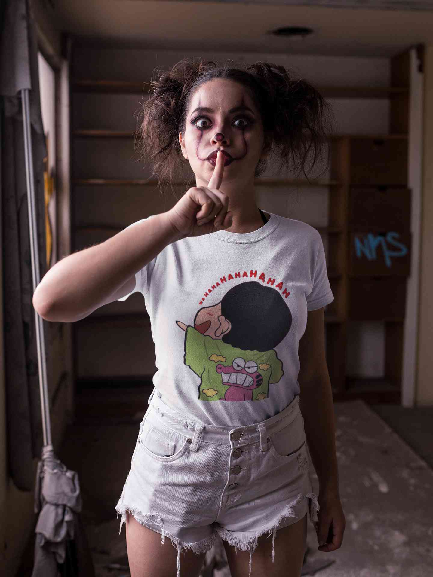 Hahaha Women Half Sleeves T-shirt- FunkyTeesClub