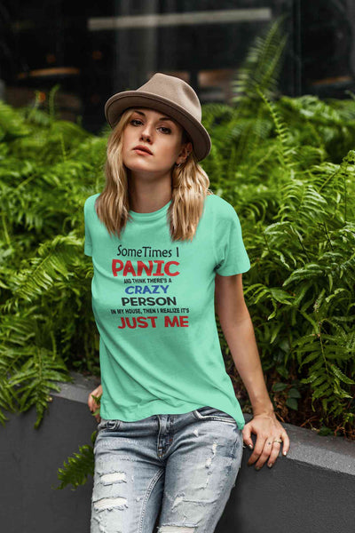 Crazy Person Funny Quotes Women Half Sleeves T-shirt- FunkyTeesClub
