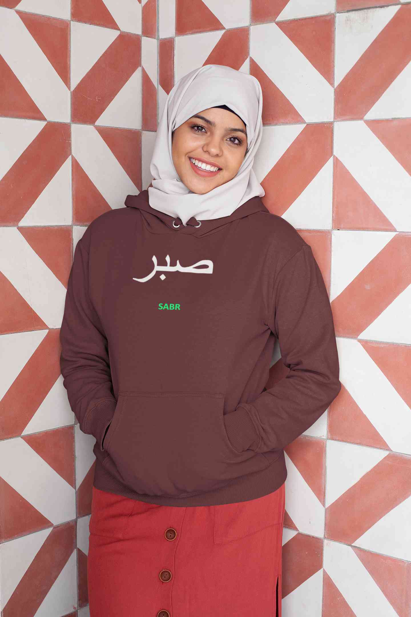 Sabr Urdu Word Hoodies for Women-FunkyTeesClub