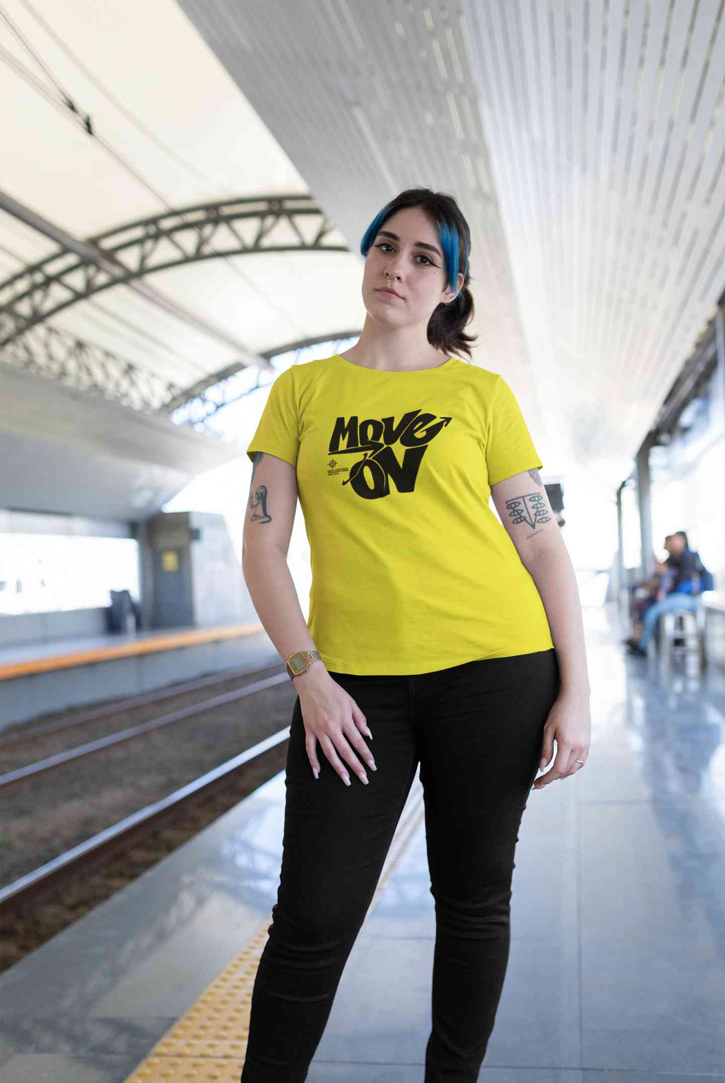 Move On Women Half Sleeves T-shirt- FunkyTeesClub