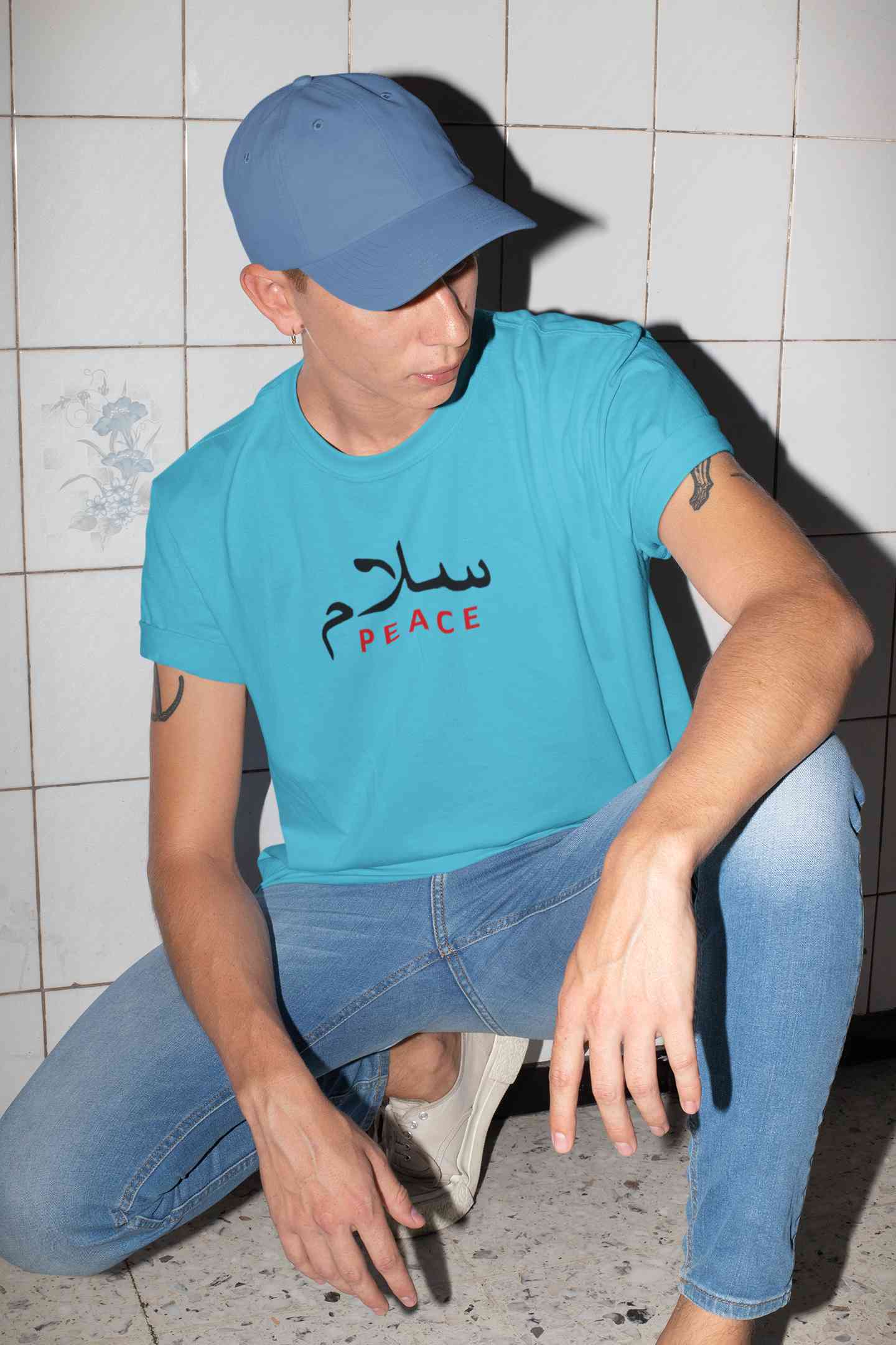 Salam Urdu Font Mens Half Sleeves T-shirt- FunkyTeesClub