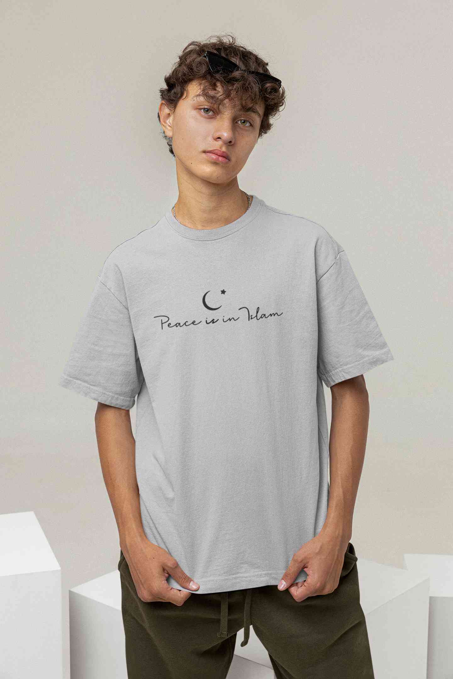Peace Is In Islam Mens Half Sleeves T-shirt- FunkyTeesClub