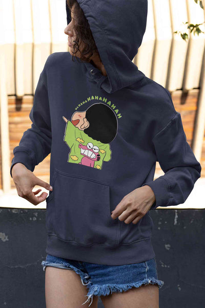 Hahaha Cartoon Funny Memes Hoodies for Women-FunkyTeesClub