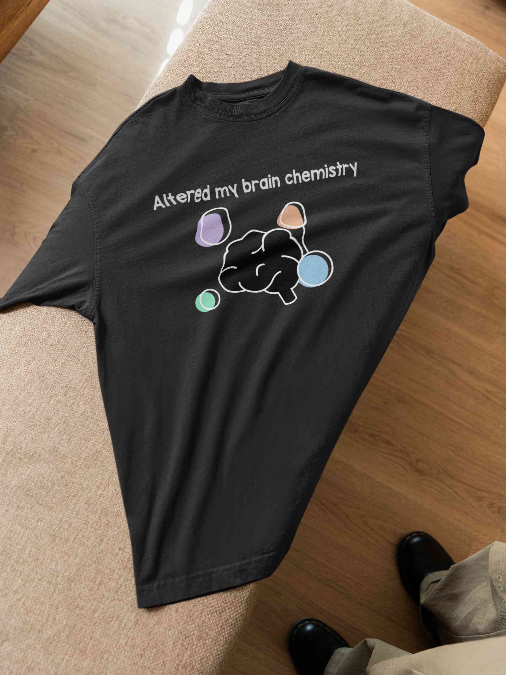 Brain Chemistry Mens Half Sleeves T-shirt- FunkyTeesClub