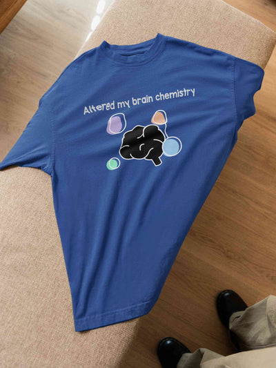 Brain Chemistry Mens Half Sleeves T-shirt- FunkyTeesClub