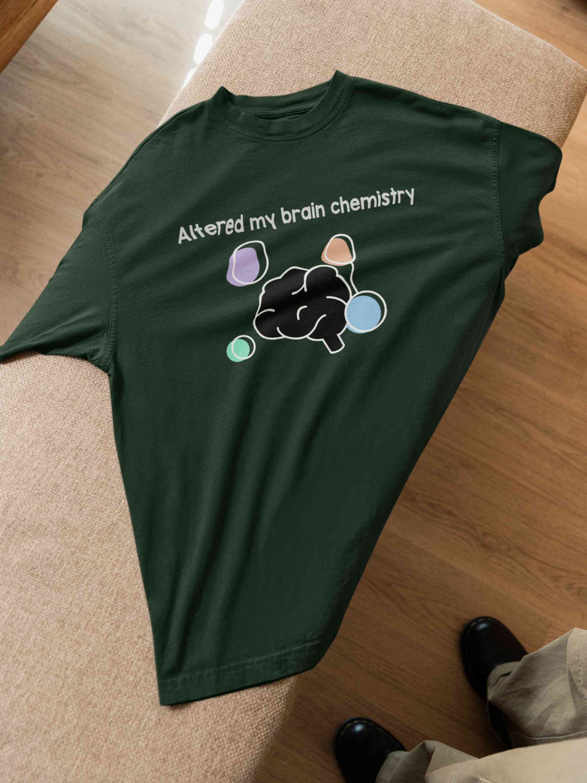Brain Chemistry Mens Half Sleeves T-shirt- FunkyTeesClub