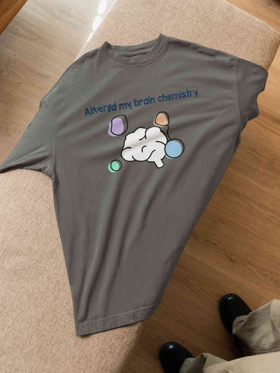 Brain Chemistry Mens Half Sleeves T-shirt- FunkyTeesClub