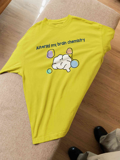 Brain Chemistry Mens Half Sleeves T-shirt- FunkyTeesClub