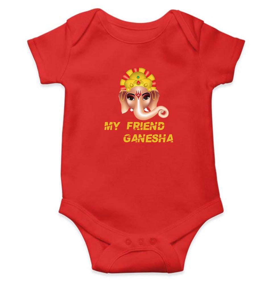 My Friend Ganesha Rompers for Baby Girl- FunkyTradition FunkyTradition