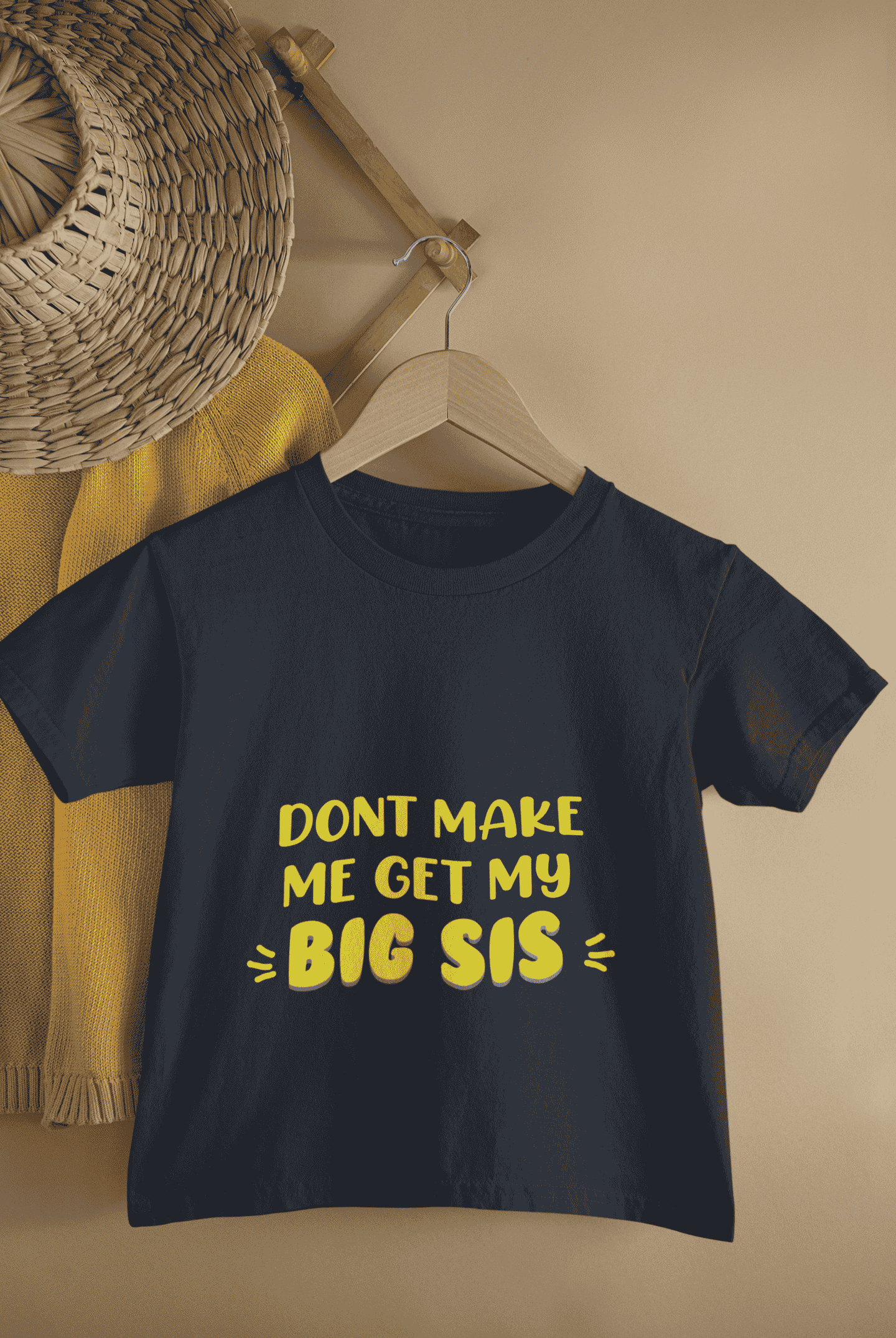 Don't Make Me Get My Big Sis Rakshabandhan Half Sleeves T-Shirt for Boys -FunkyTeesClub