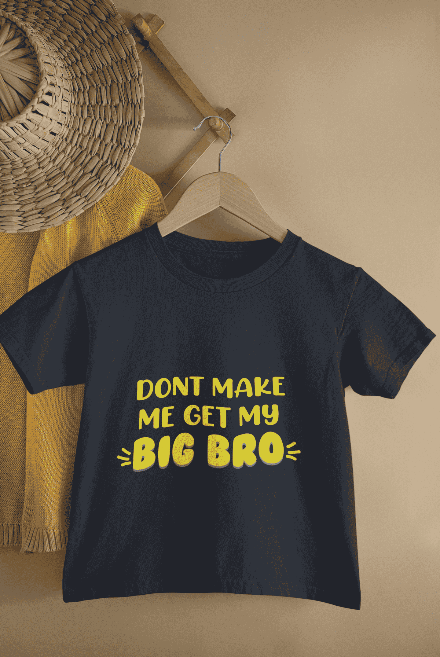 Don't Make Me Get My Big Bro Rakshabandhan Half Sleeves T-Shirt For Girls -FunkyTeesClub