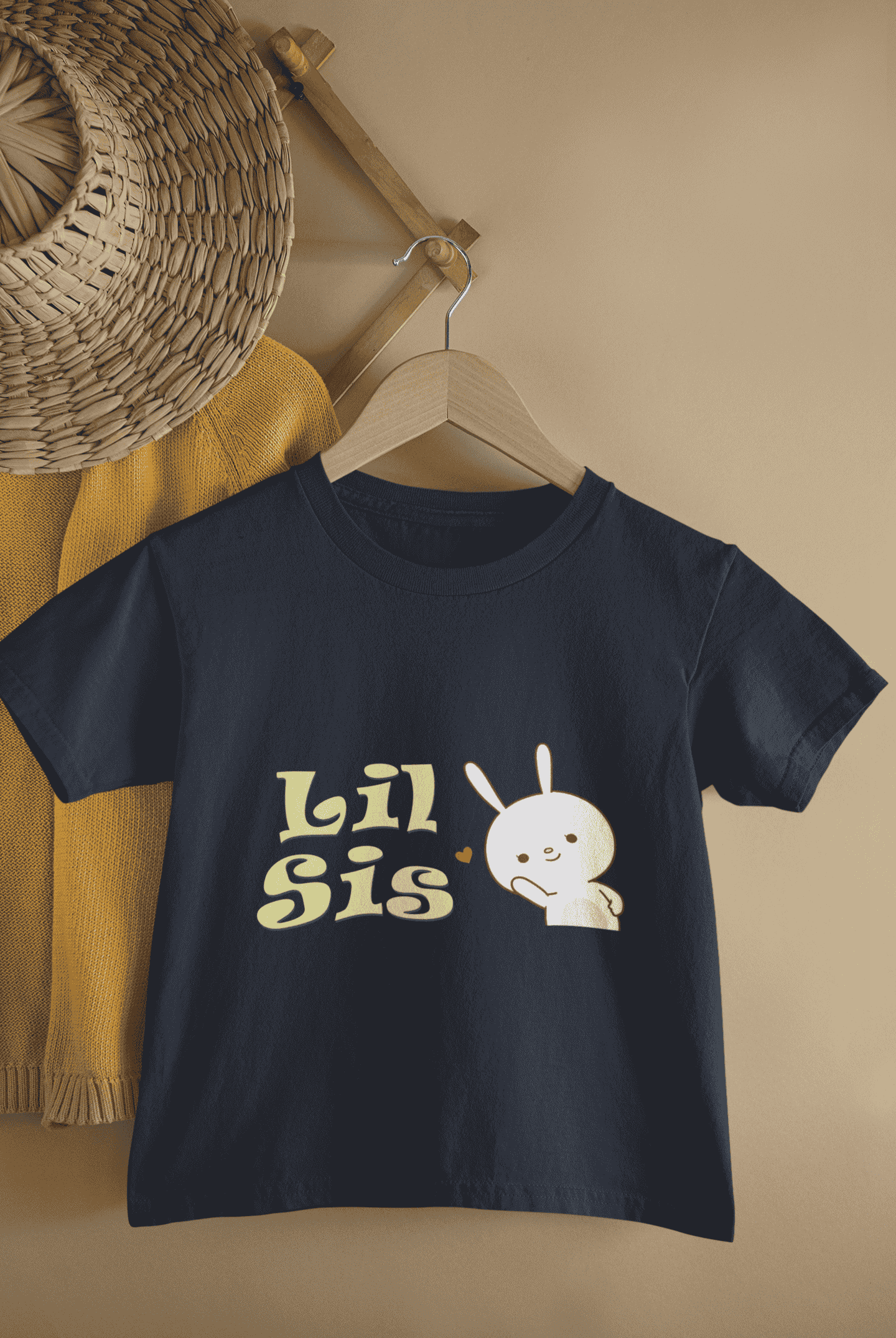 Lil Sis Rakshabandhan Half Sleeves T-Shirt For Girls -FunkyTeesClub