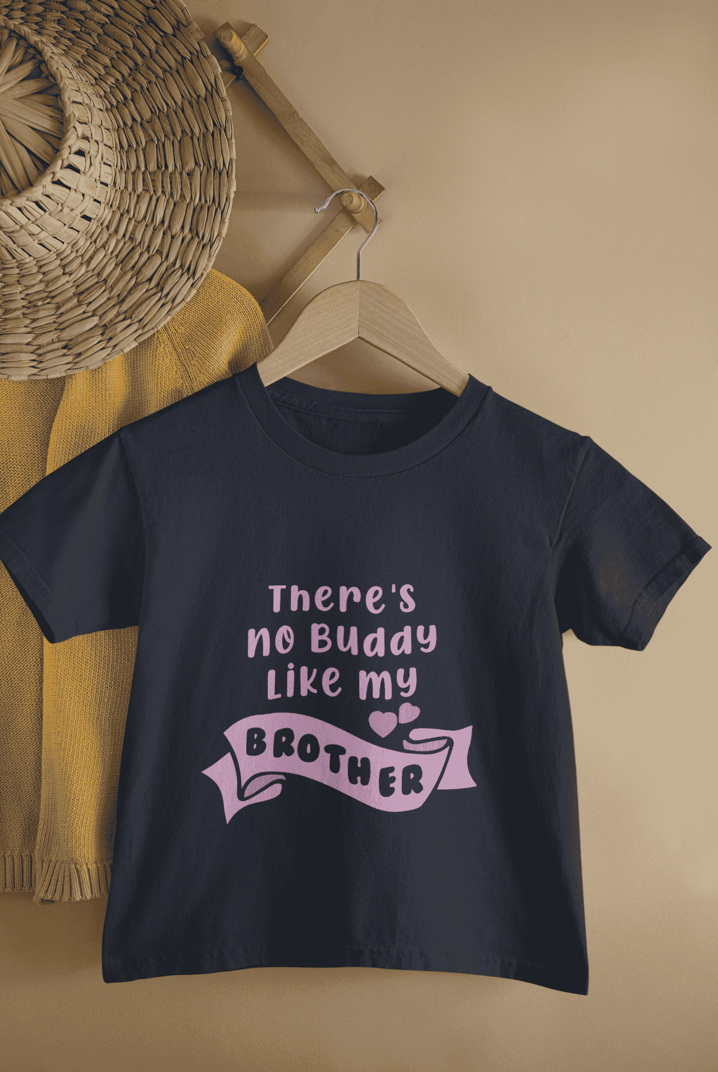 There Is No Buddy Like My Brother Rakshabandhan Half Sleeves T-Shirt For Girls -FunkyTeesClub