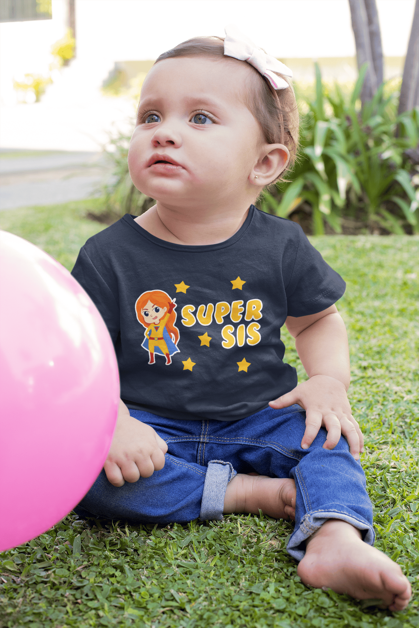 Super Sis Rakshabandhan Half Sleeves T-Shirt For Girls -FunkyTeesClub
