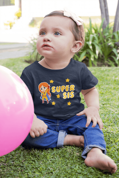 Super Sis Rakshabandhan Half Sleeves T-Shirt For Girls -FunkyTeesClub