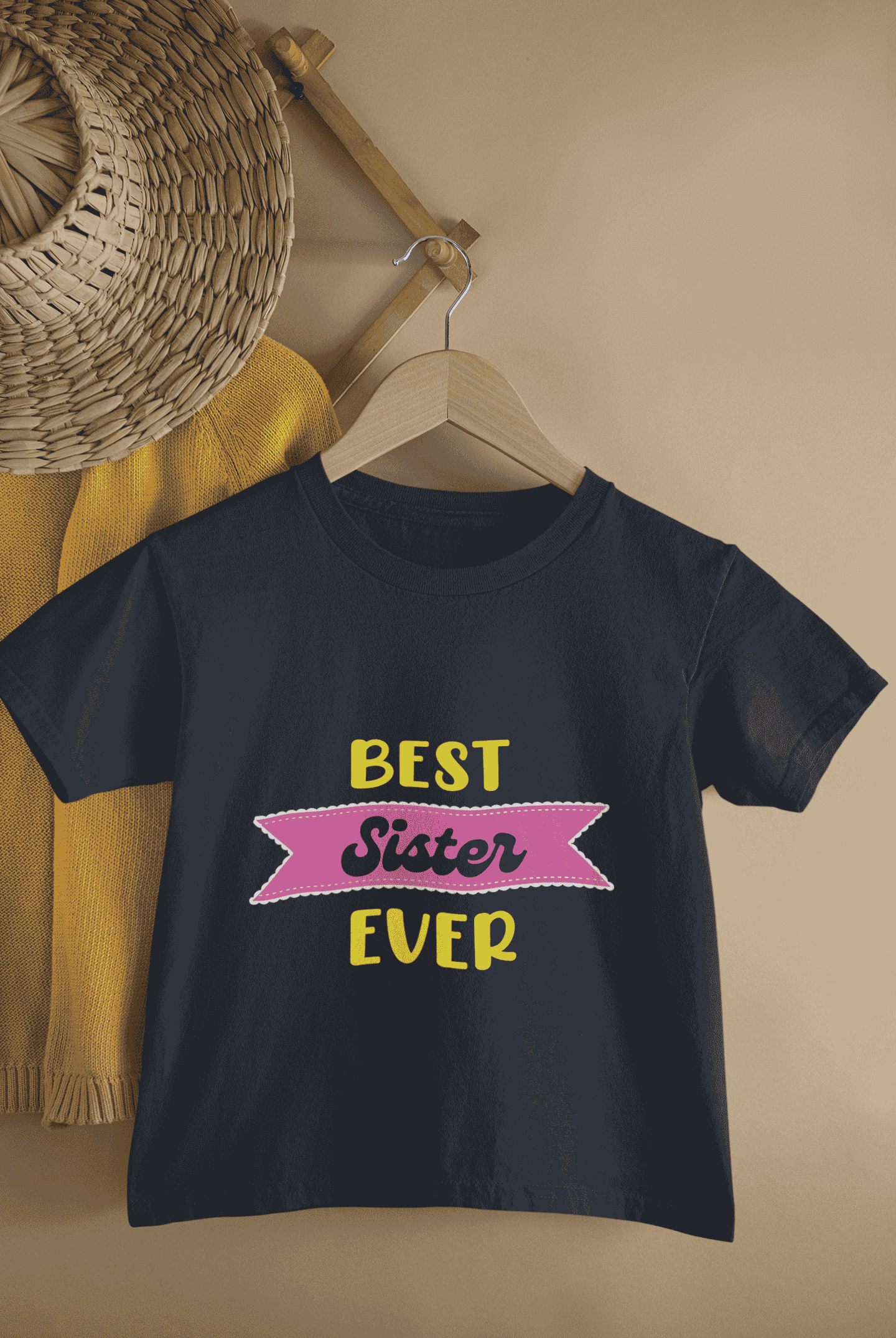 Best Sister Ever Rakshabandhan Half Sleeves T-Shirt For Girls -FunkyTeesClub