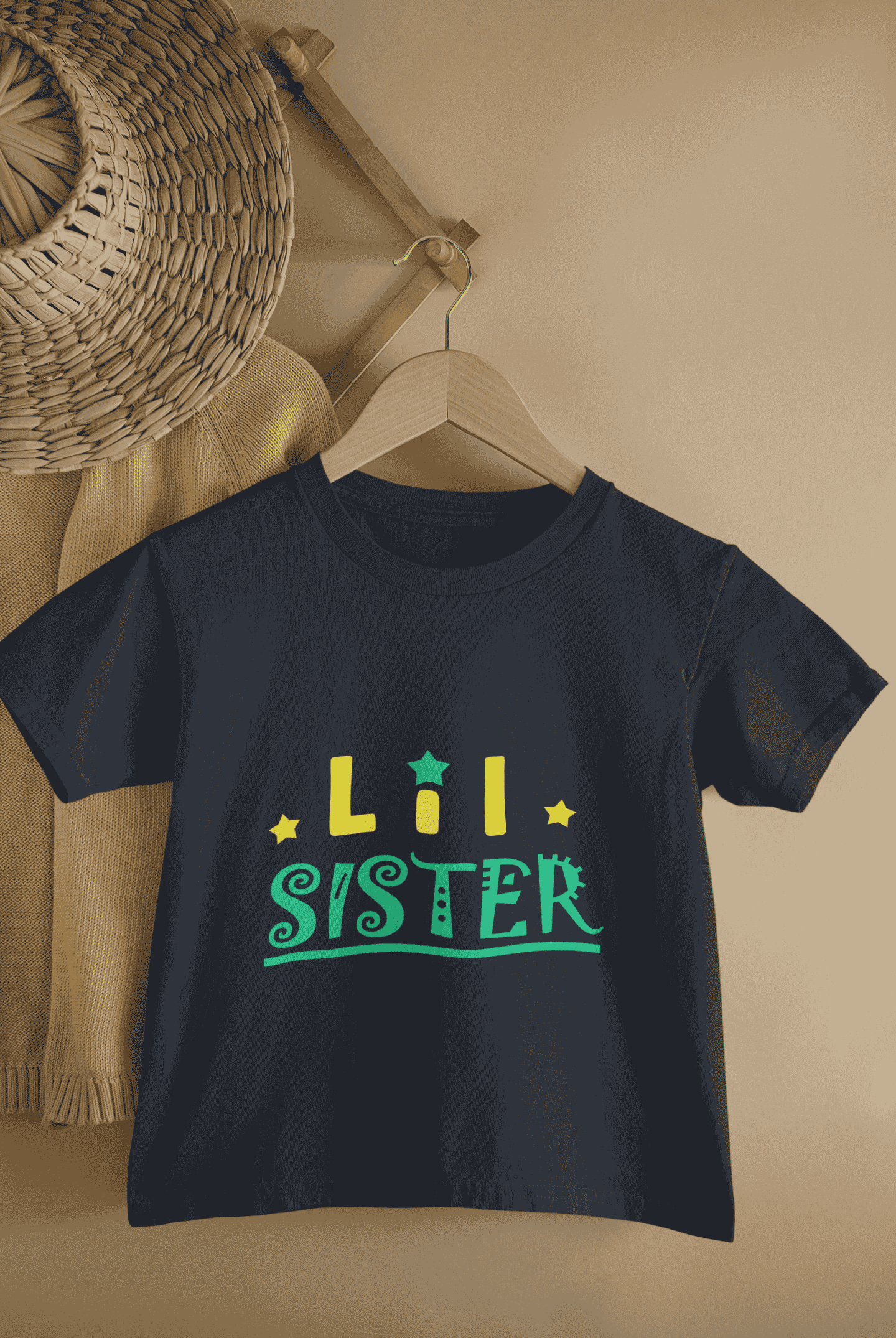 Lil Sister Rakshabandhan Half Sleeves T-Shirt For Girls -FunkyTeesClub