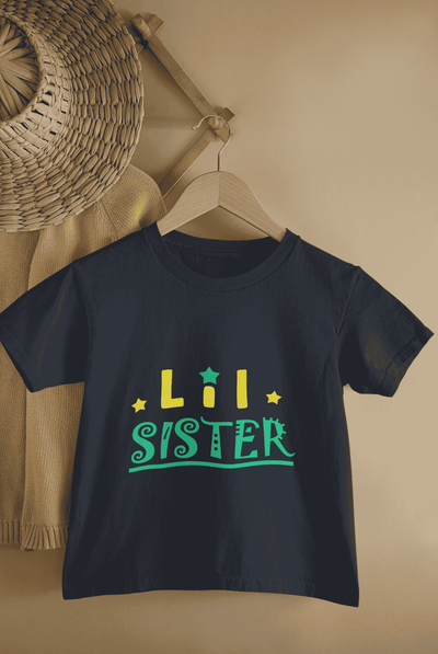 Lil Sister Rakshabandhan Half Sleeves T-Shirt For Girls -FunkyTeesClub