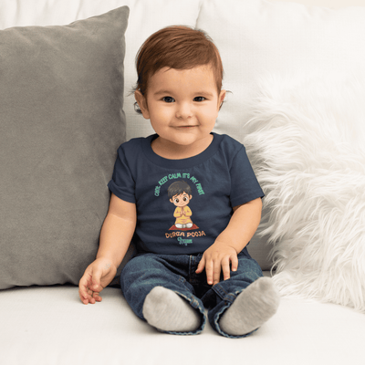 It's My First Durga Pooja Navratri Half Sleeves T-Shirt for Boys -FunkyTeesClub