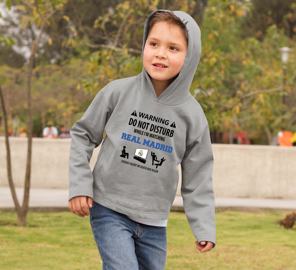 Warning Real Madrid Boy Hoodies-FunkyTeesClub