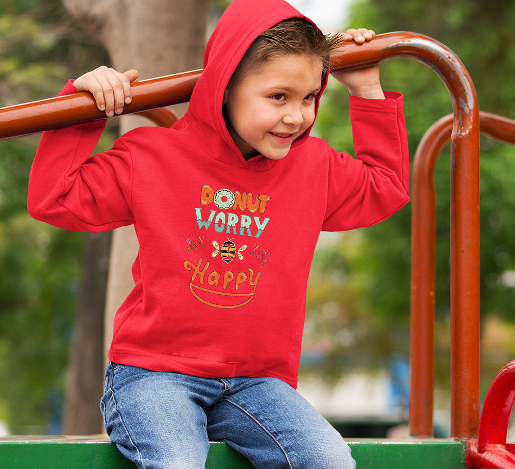 Donut Worry Be Happy Boy Hoodies-FunkyTeesClub