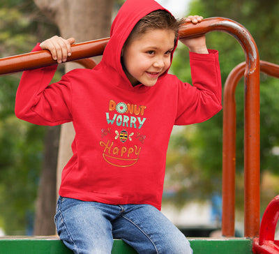 Donut Worry Be Happy Boy Hoodies-FunkyTeesClub