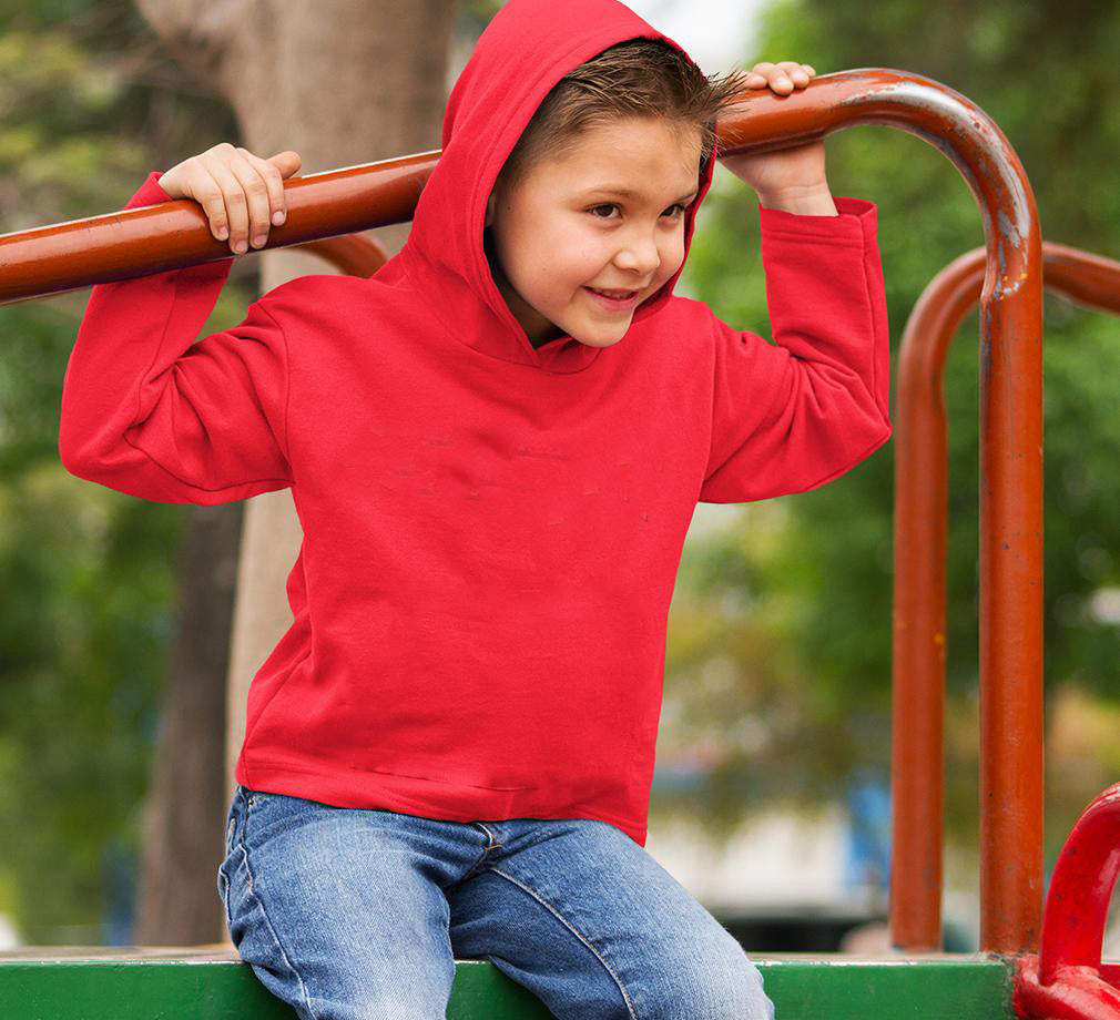 Boy Plain Red Hoodie-FunkyTeesClub