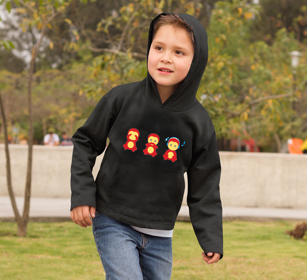 The Three wise monkeys Boy Hoodies-FunkyTeesClub