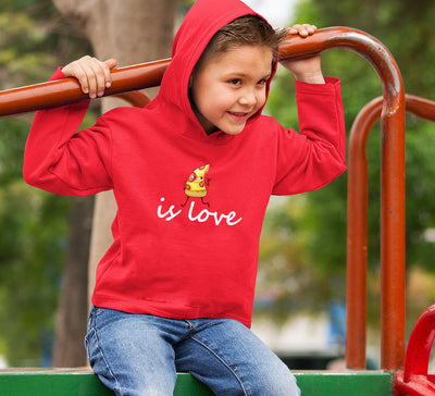 Pizza Is Love Boy Hoodies-FunkyTeesClub