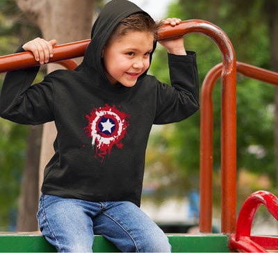 Captain America Shield Boy Hoodies-FunkyTeesClub