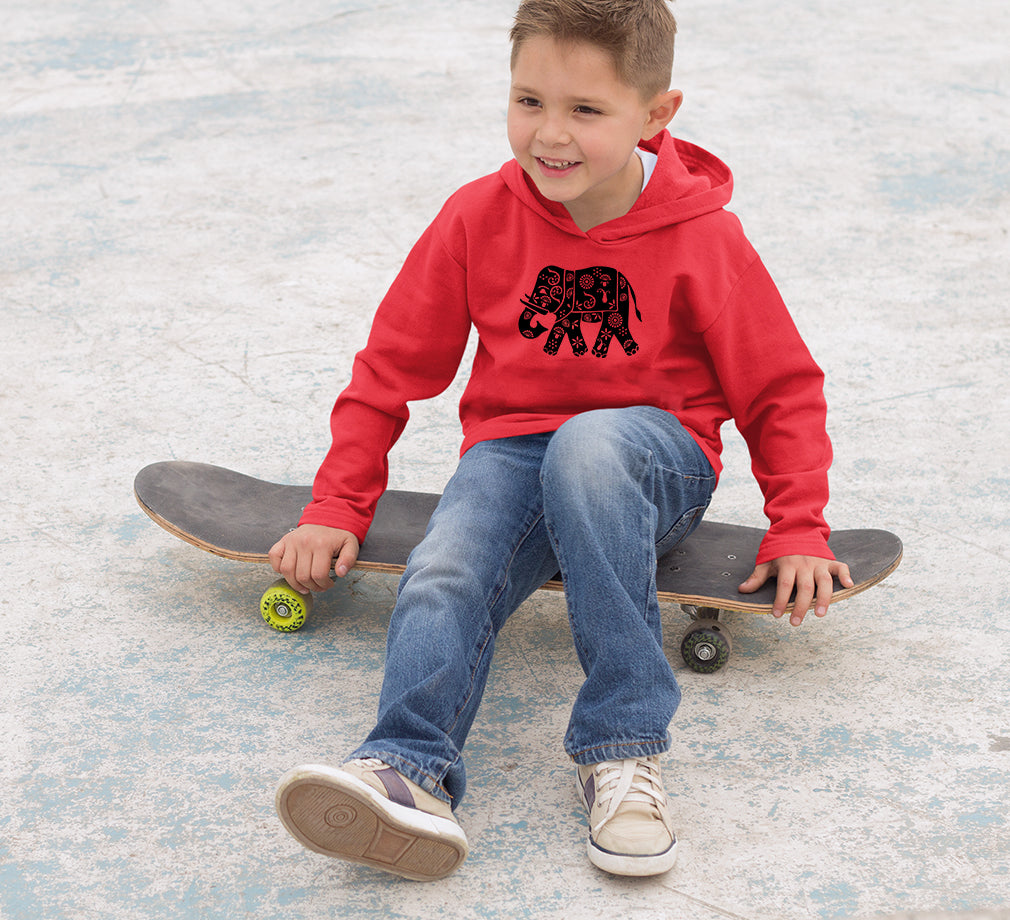 Elephant Hug Boy Hoodies-FunkyTeesClub