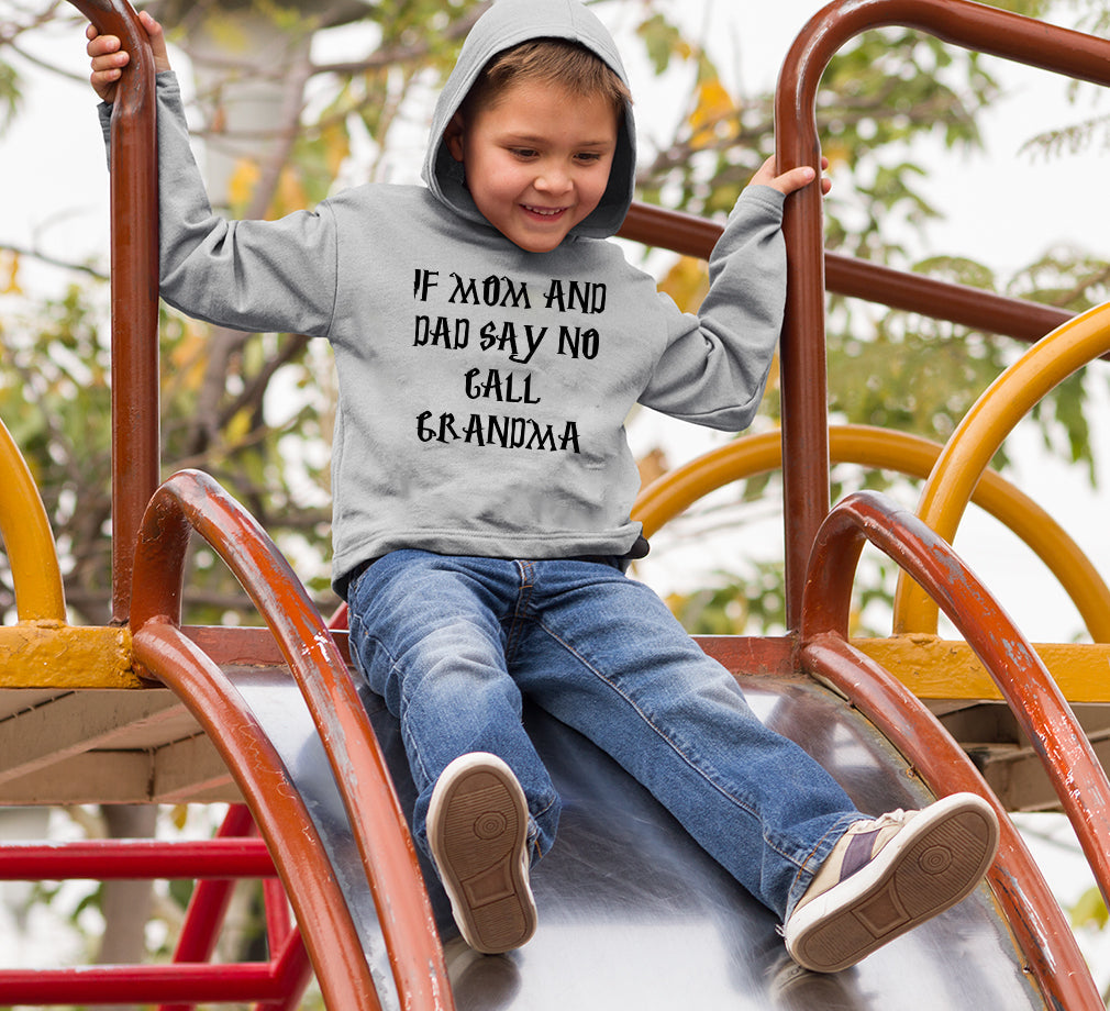 If Mom And Dad Say No Call Grandma Boy Hoodies-FunkyTeesClub