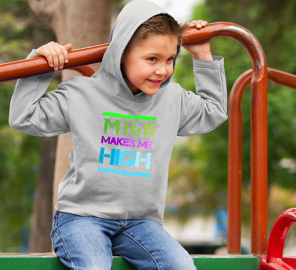 Milk Make Me High Boy Hoodies-FunkyTeesClub