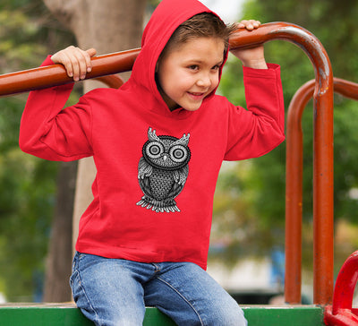 Ornamental Owl Boy Hoodies-FunkyTeesClub