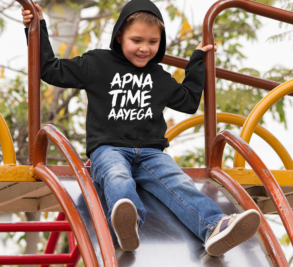 Apna Time Aayega Boy Hoodies-FunkyTeesClub