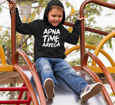 Apna Time Aayega Boy Hoodies-FunkyTeesClub