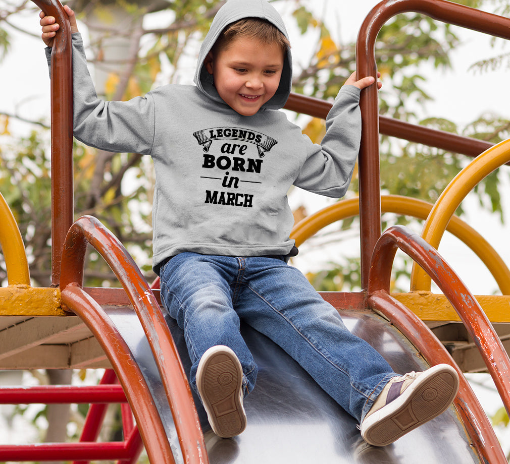 Legends are Born in March Boy Hoodies-FunkyTeesClub