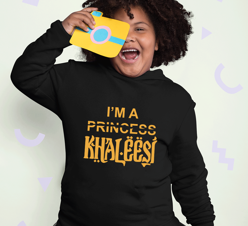 GOT Game Of Thrones I'M Khaleesi Girl Hoodies-FunkyTeesClub