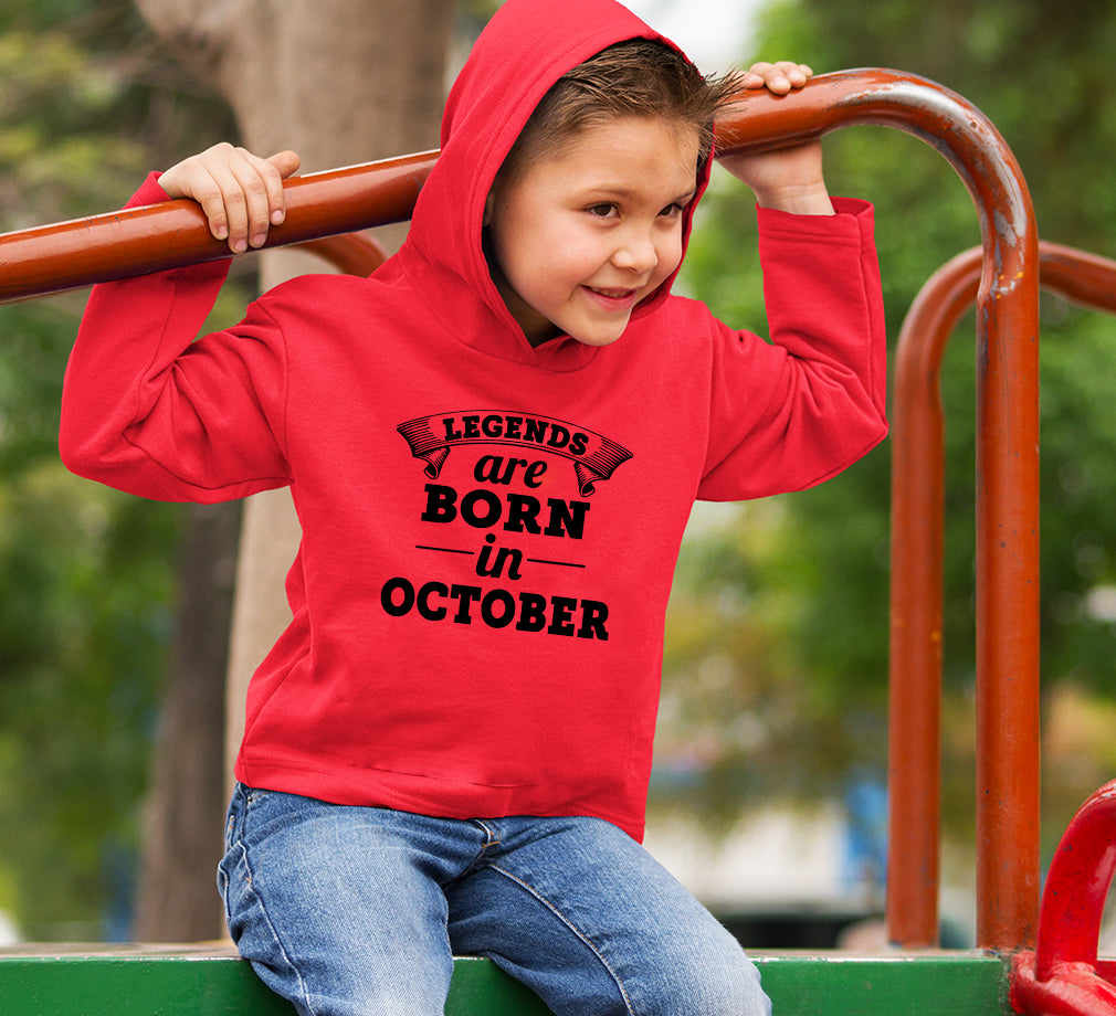 Legends are Born in October Boy Hoodies-FunkyTeesClub