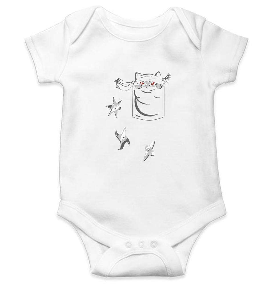 Ninja Cat Abstract Rompers for Baby Girl- FunkyTradition FunkyTradition