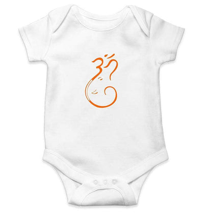 Om Ganesh Rompers for Baby Girl- FunkyTradition FunkyTradition