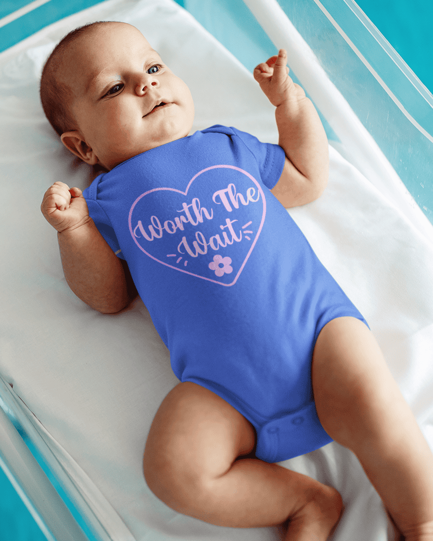 Worth The Wait Cute New Born Rompers for Baby Girl- FunkyTeesClub